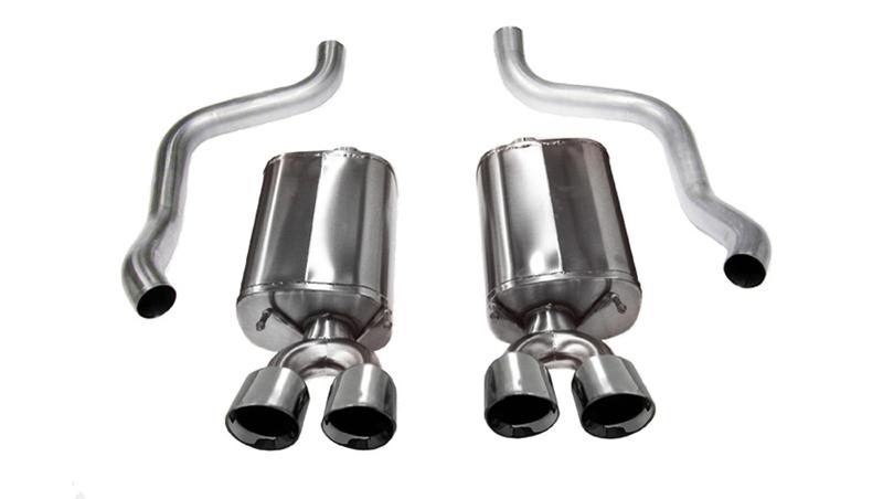 Cadillac STS Performance Exhaust - Dual Rear - CORSA Performance - Axle-Back Touring with Single 4.0in. Black Pro-Series Tips - Black - `05-`07